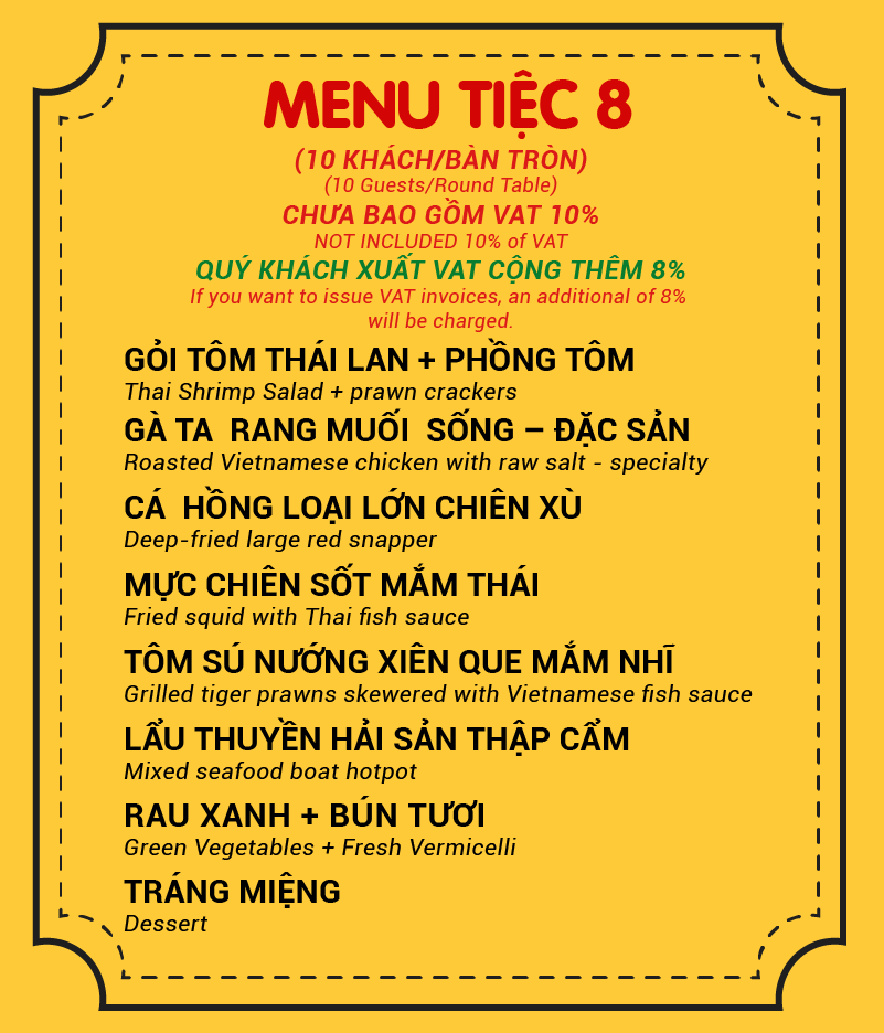 MENU TIỆC 8